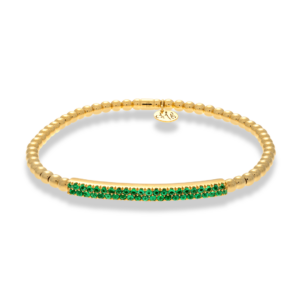 Yellow Gold and tsavorite bracelet by Hulchi Belluni